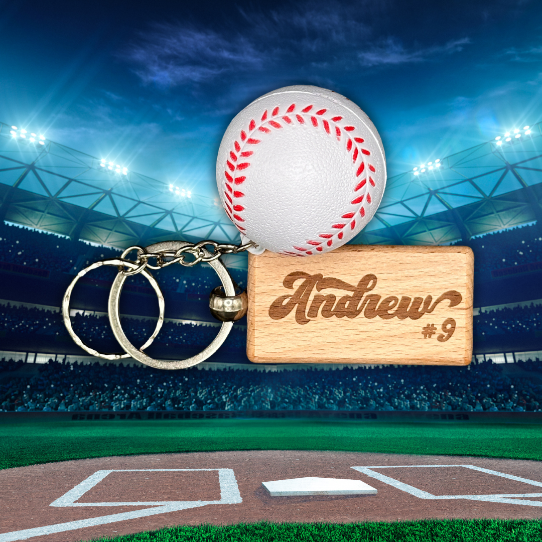 Baseball Personalized Keychain