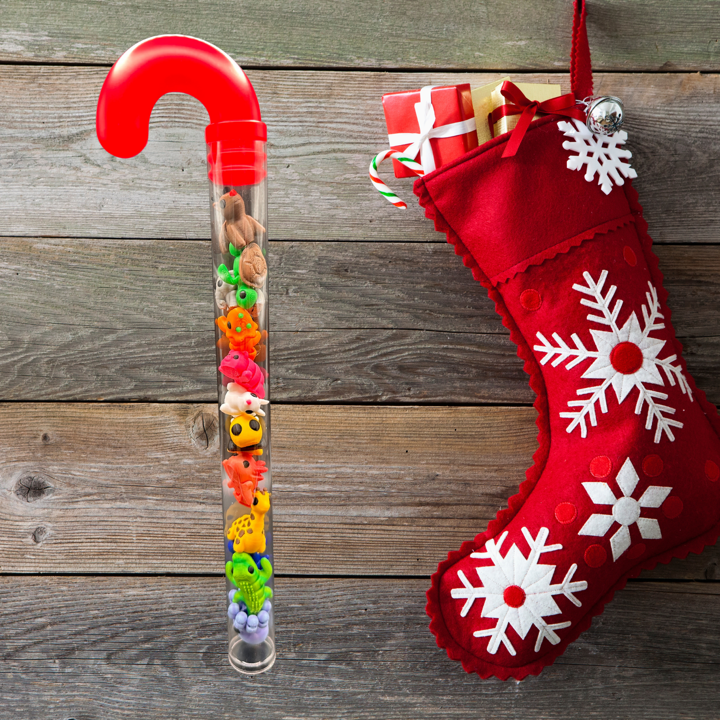 3D Printed Mini Articulated Animals in Candy Cane