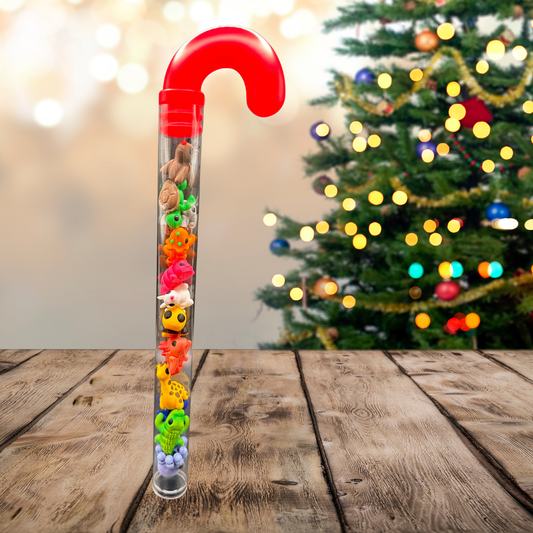 3D Printed Mini Articulated Animals in Candy Cane