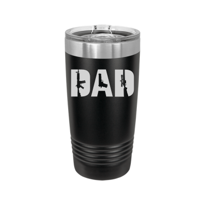 20oz Armed Dad 2nd Amendment tumbler - stainless steel insulated cup with slide lid, laser engraved design, patriotic dad gift