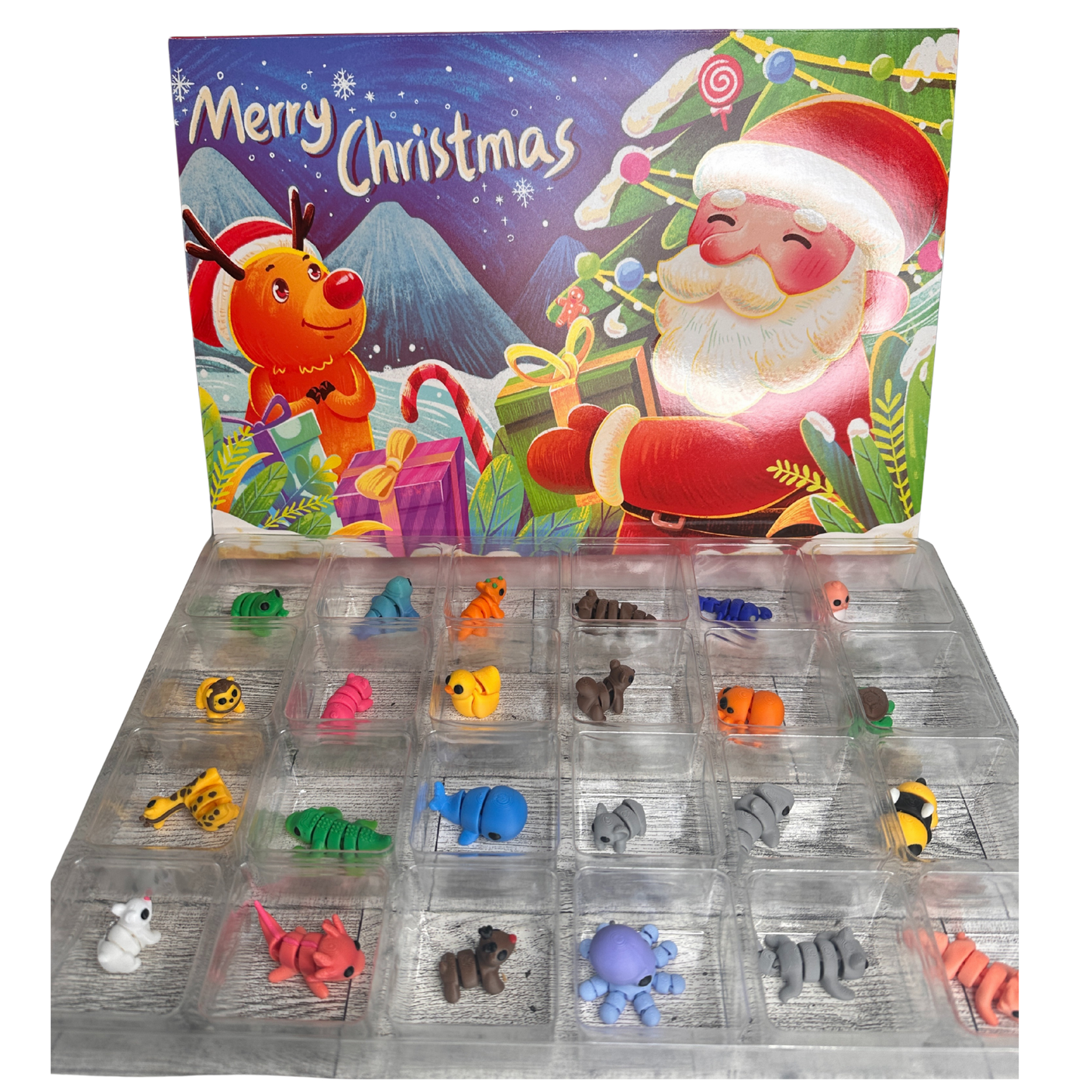 3d Printed Mini Articulated Animals Christmas Advent Calendar Countdown