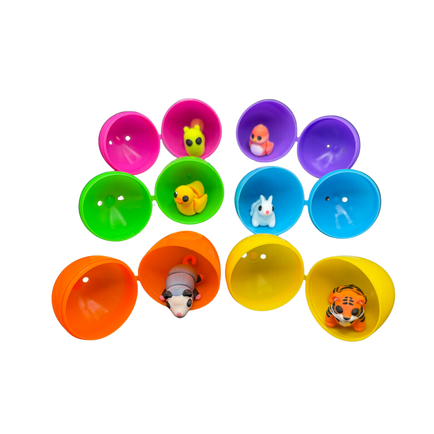 Mini Articulated Animals with Easter Eggs
