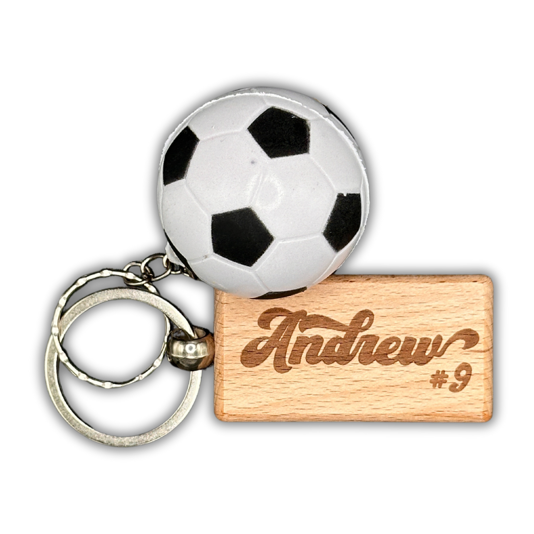 Soccer Ball Personalized Keychain