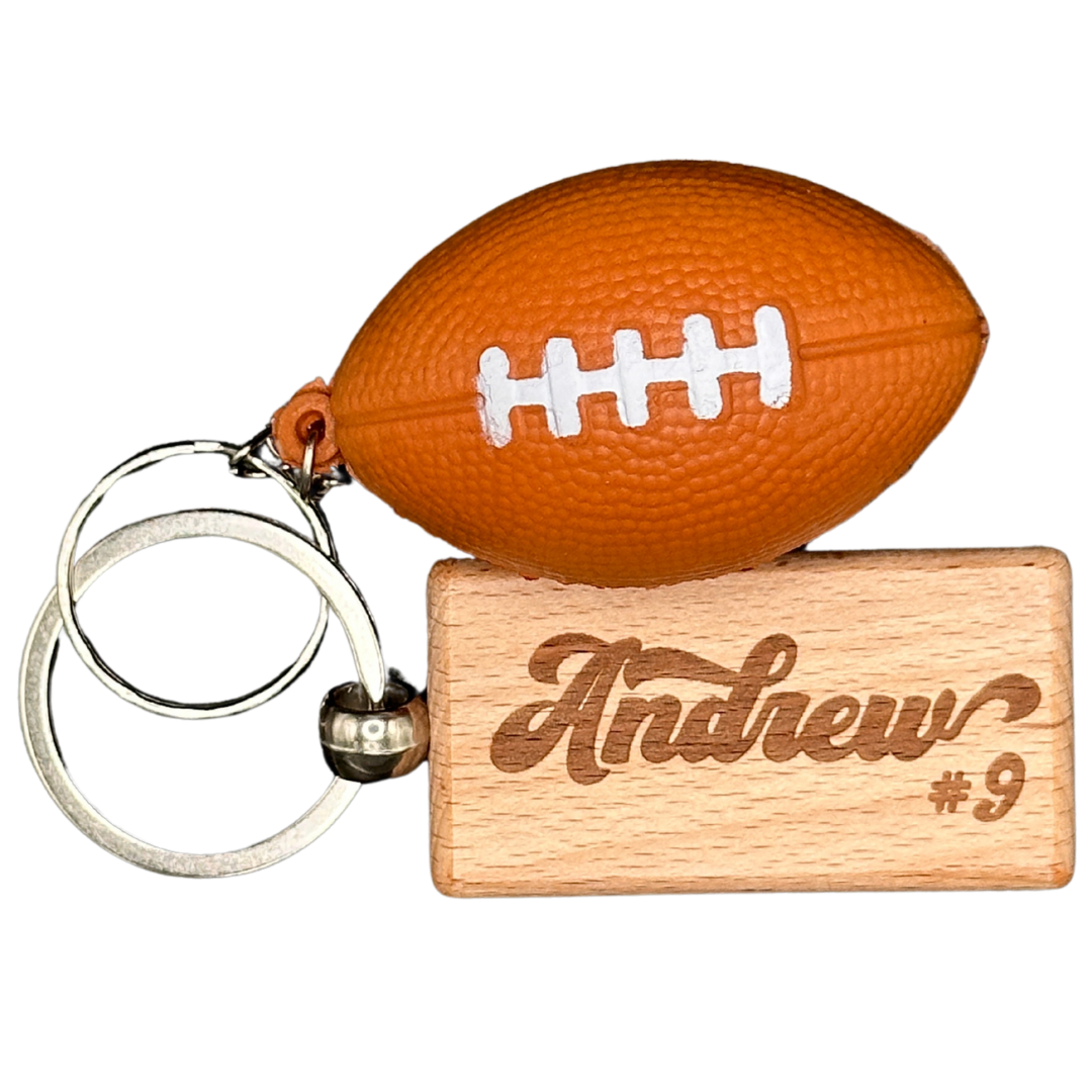 Football Personalized Keychain