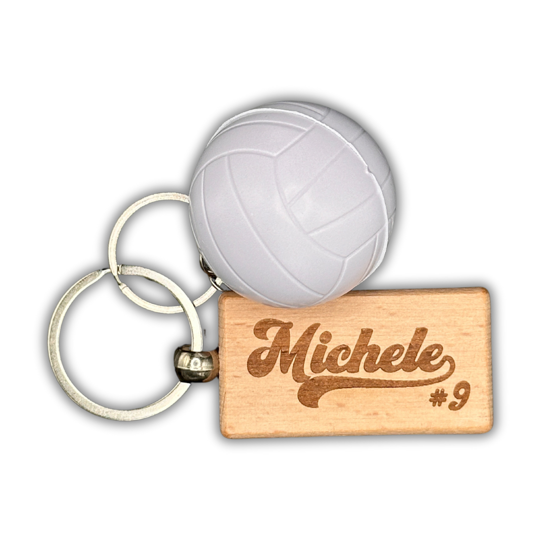 Volleyball Personalized Keychain