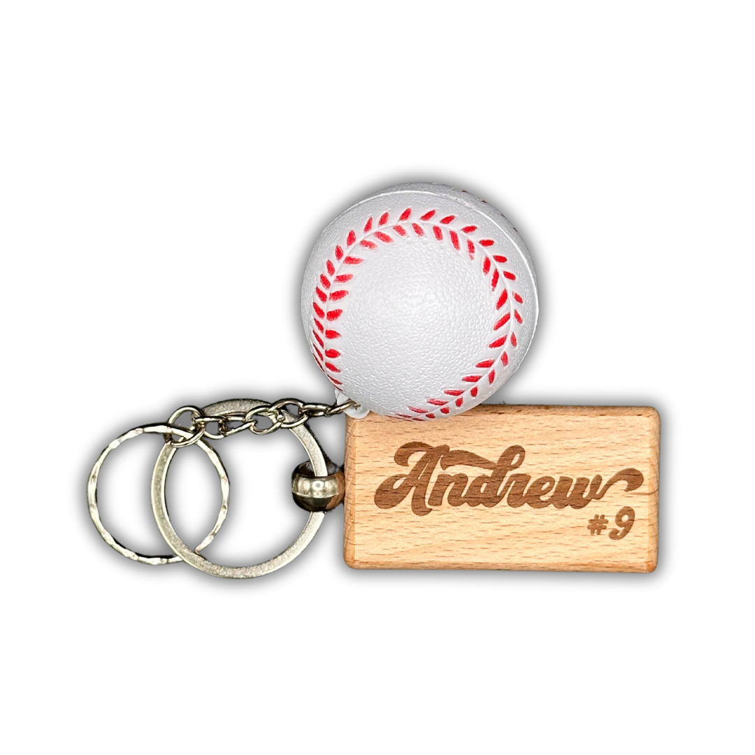 Baseball Personalized Keychain