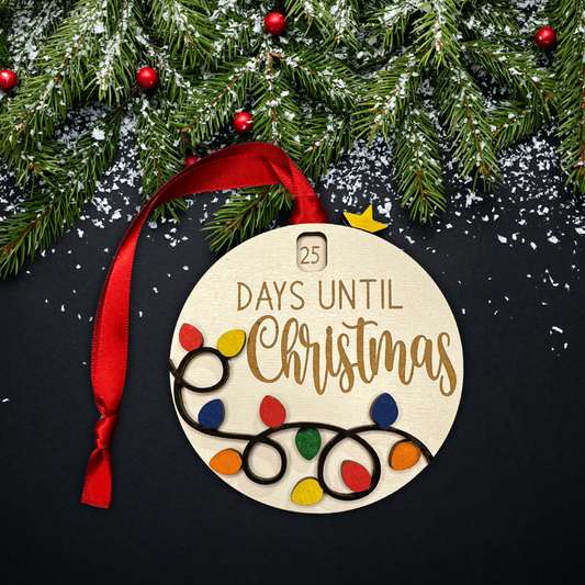 Days Until Christmas Countdown Ornament