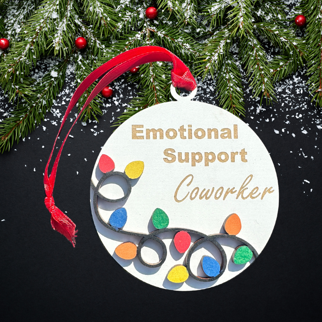 Emotional Support Coworker Ornament