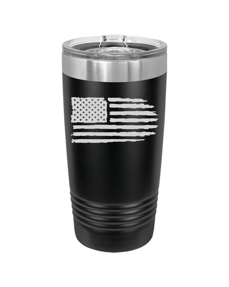 Tattered American Flag 20oz Tumbler