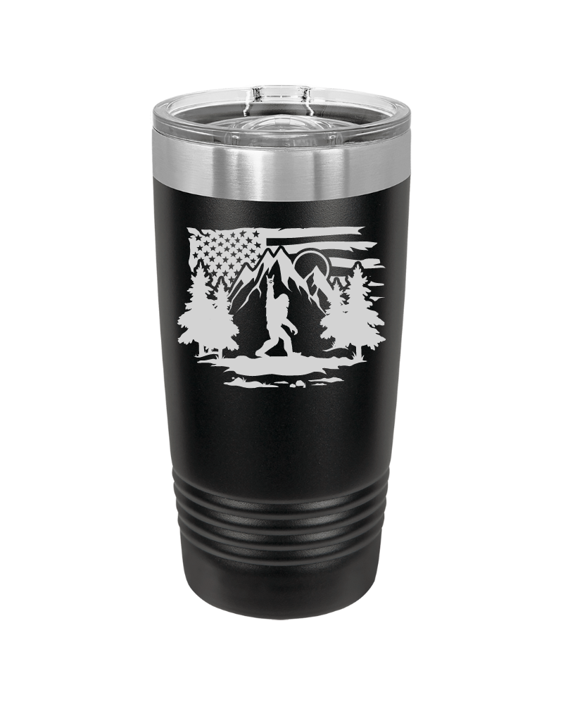 Big Foot Rock On American Flag 20oz Tumbler