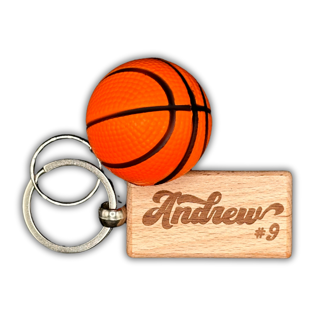 Basketball Personalized Keychain