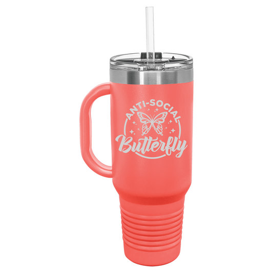 Anti-Social Butterfuly 40 oz Tumbler