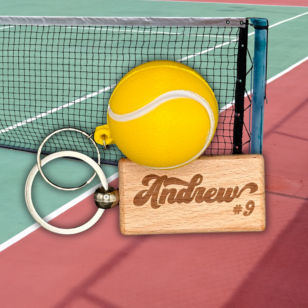 Tennis Ball Personalized Keychain