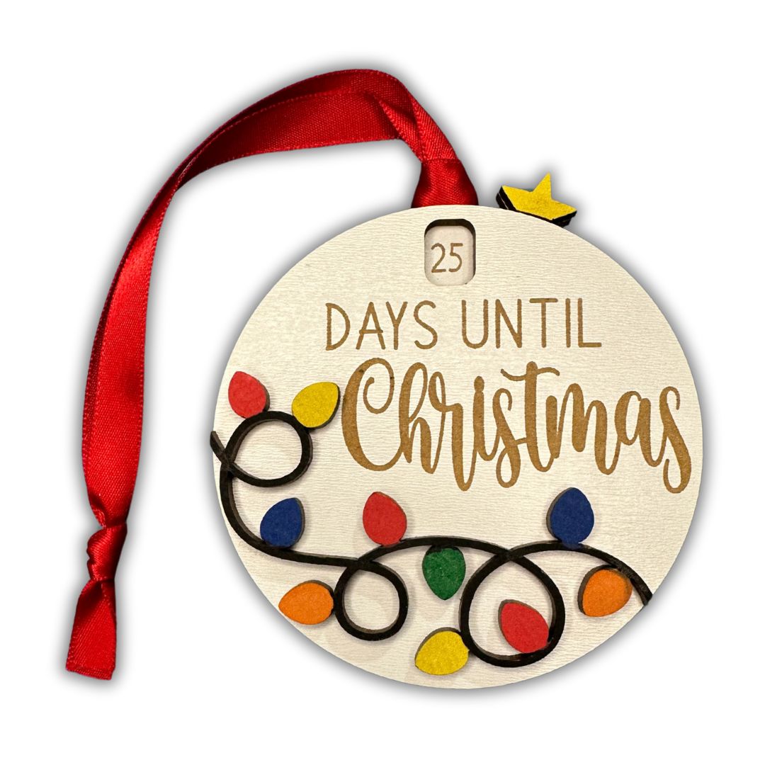 Days Until Christmas Countdown Ornament