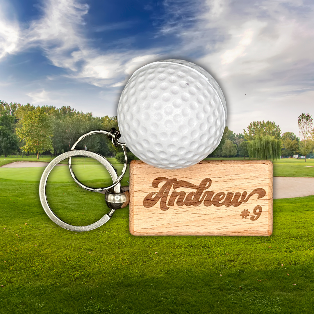 Golf Ball Personalized Keychain