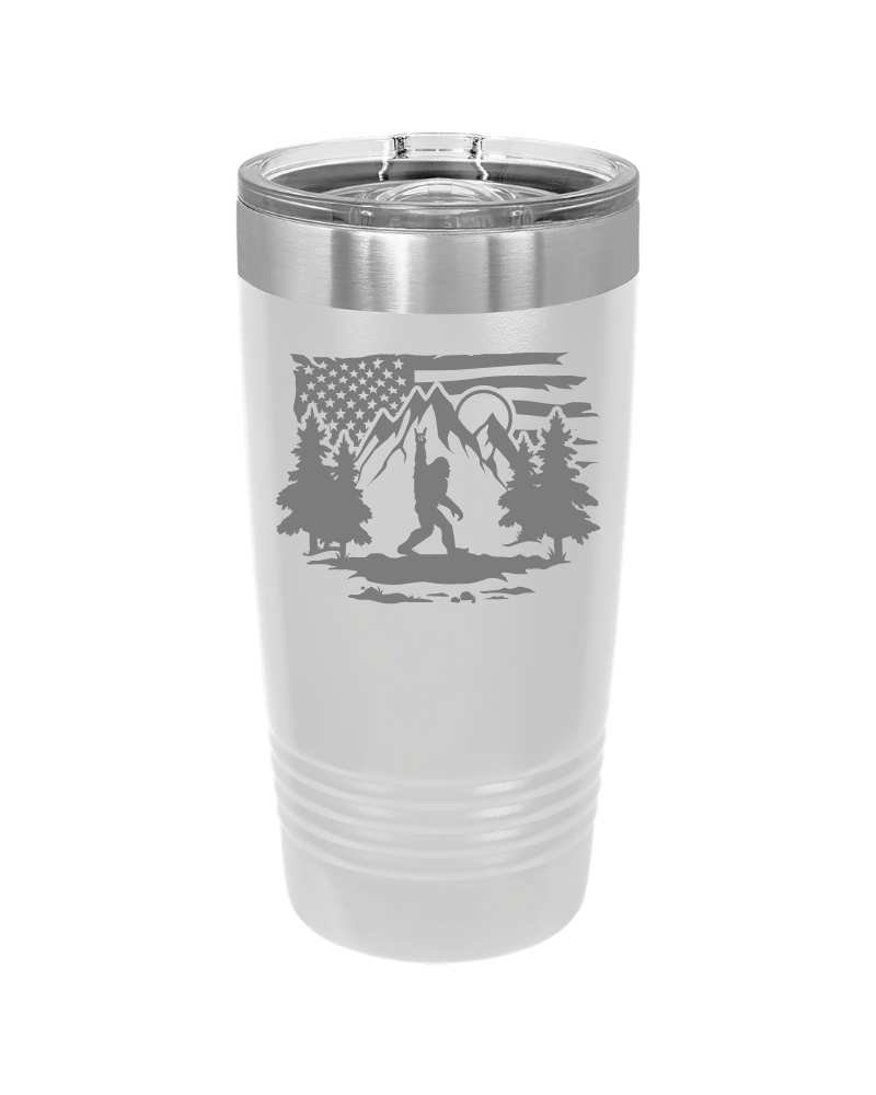 Big Foot Rock On American Flag 20oz Tumbler