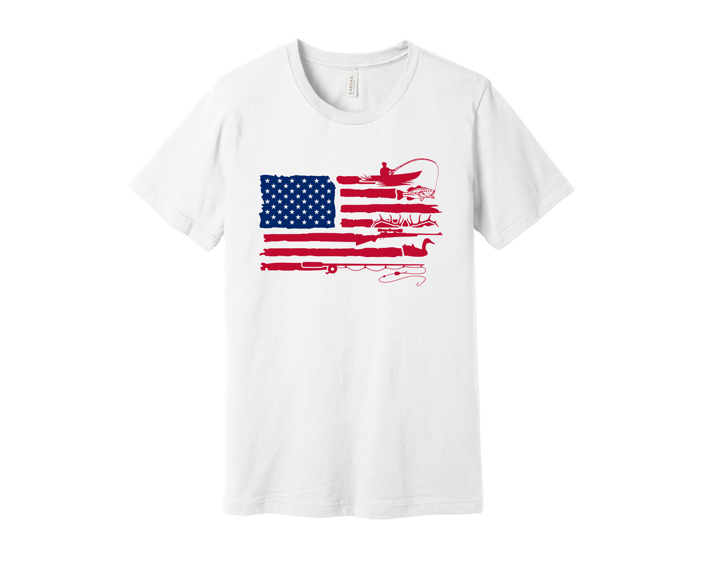 American Flag Hunting and Fishing Shirt