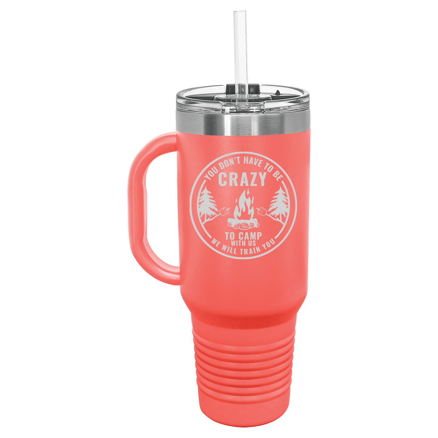 Crazy Camping Friends 40oz Travel Mug