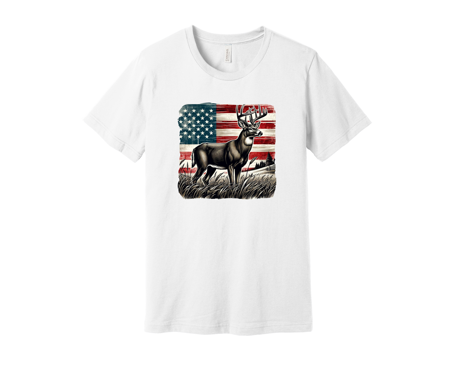 American Flag Deer Shirt