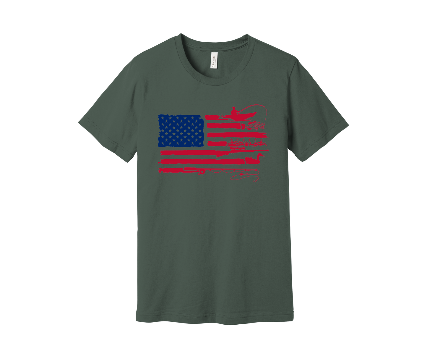 American Flag Hunting and Fishing Shirt