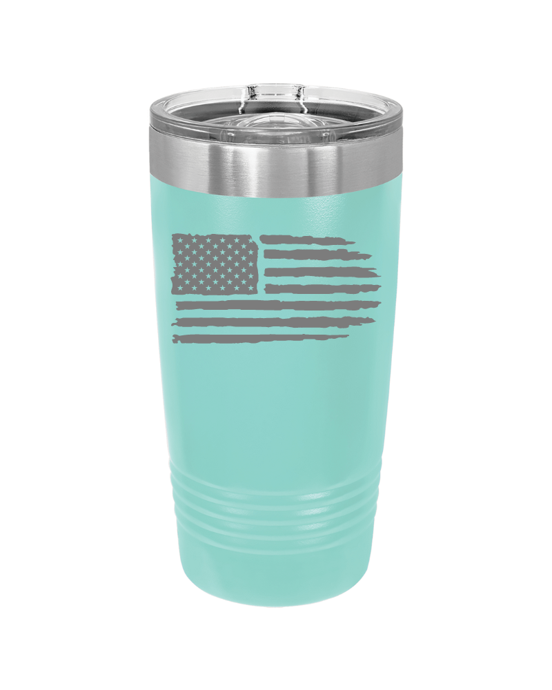 Tattered American Flag 20oz Tumbler