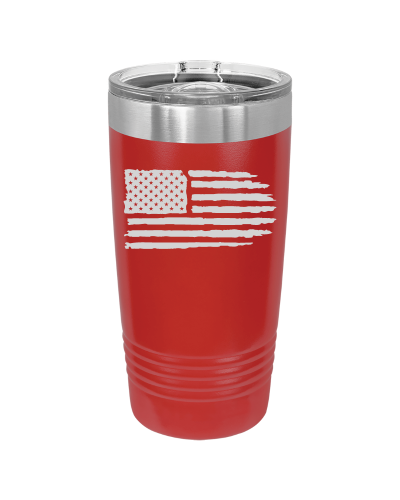 Tattered American Flag 20oz Tumbler