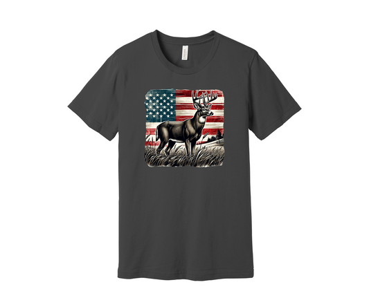 American Flag Deer Shirt