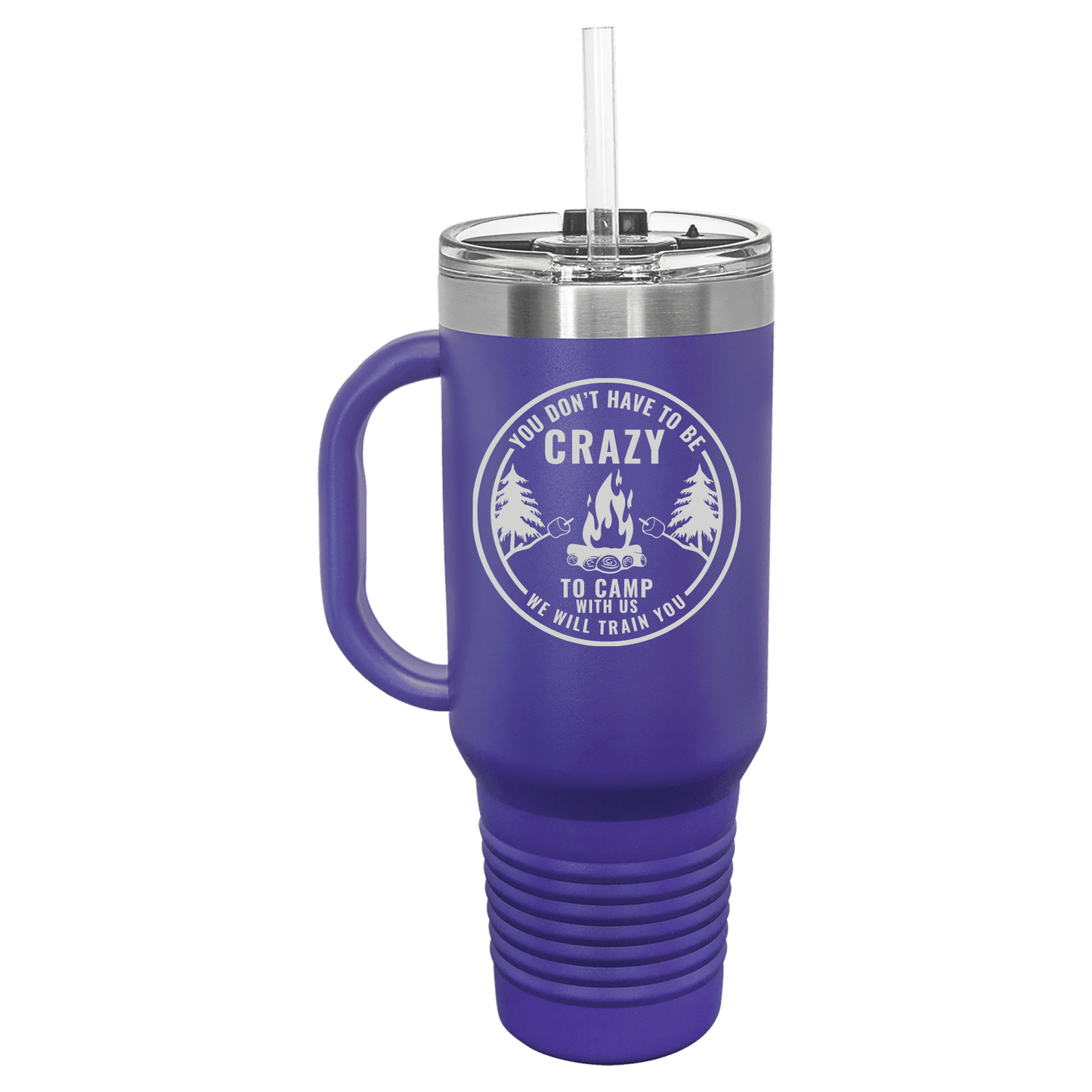 Crazy Camping Friends 40oz Travel Mug