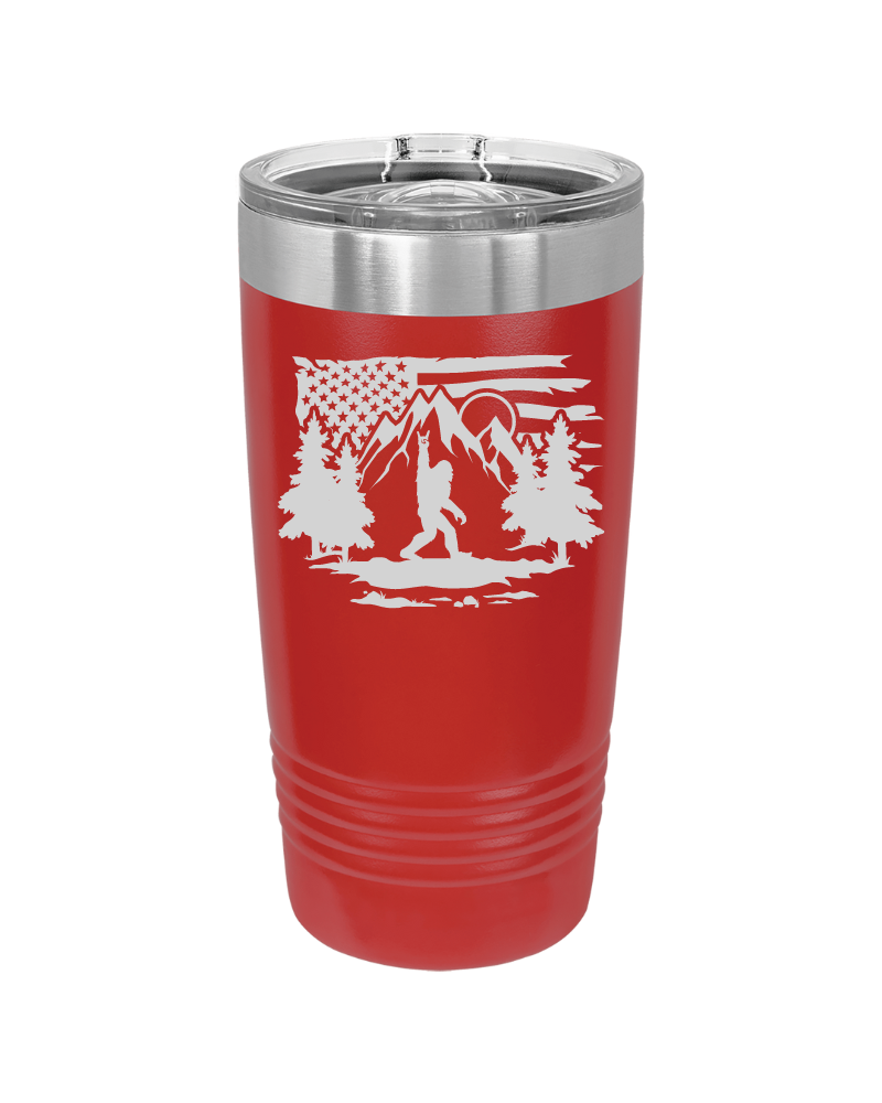 Big Foot Rock On American Flag 20oz Tumbler