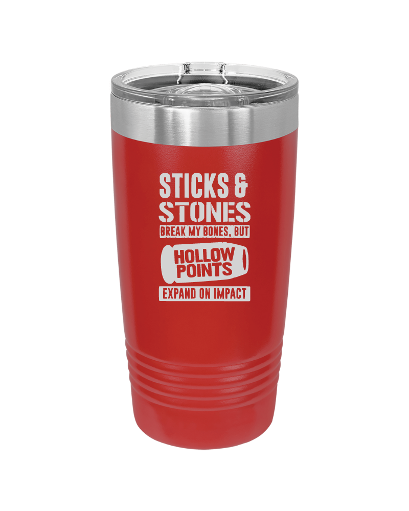 Sticks and Stones - Hallow Points Tumbler