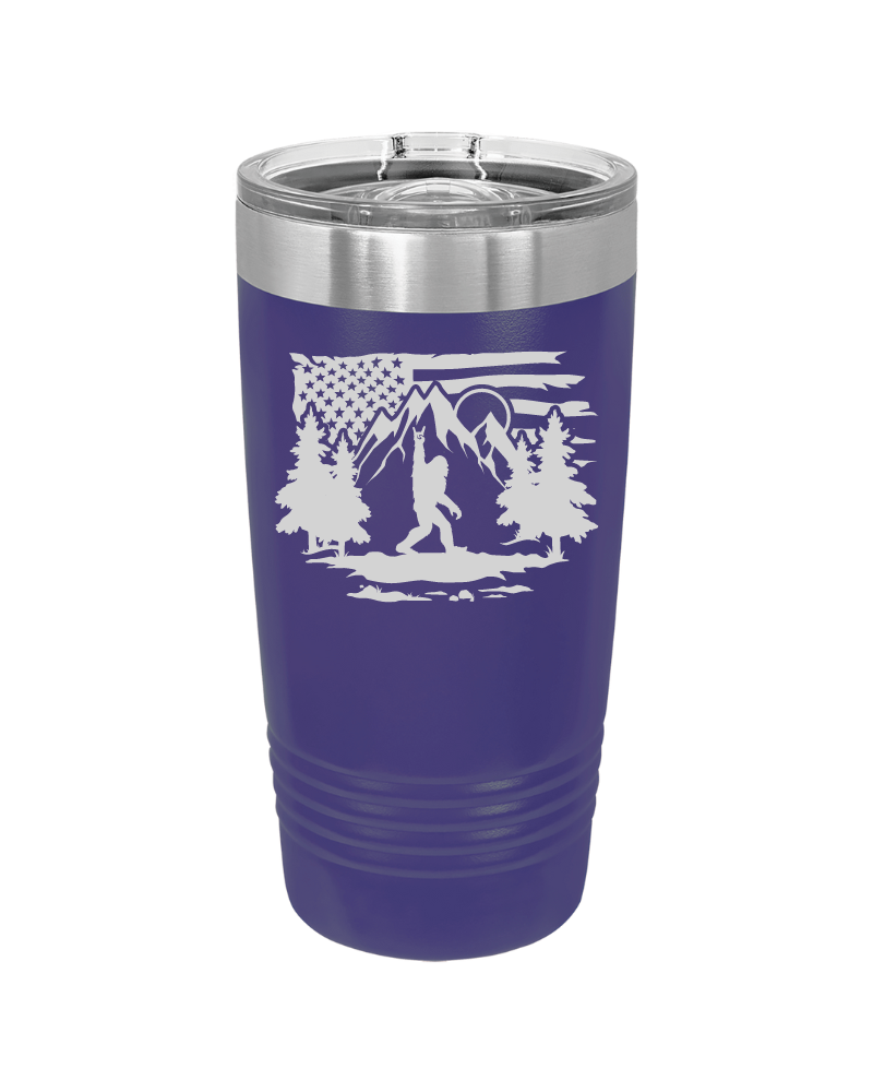 Big Foot Rock On American Flag 20oz Tumbler