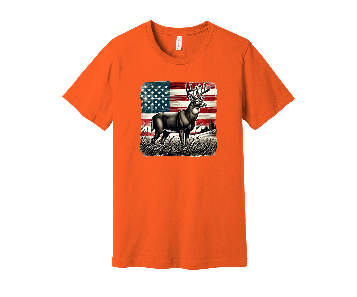 American Flag Deer Shirt