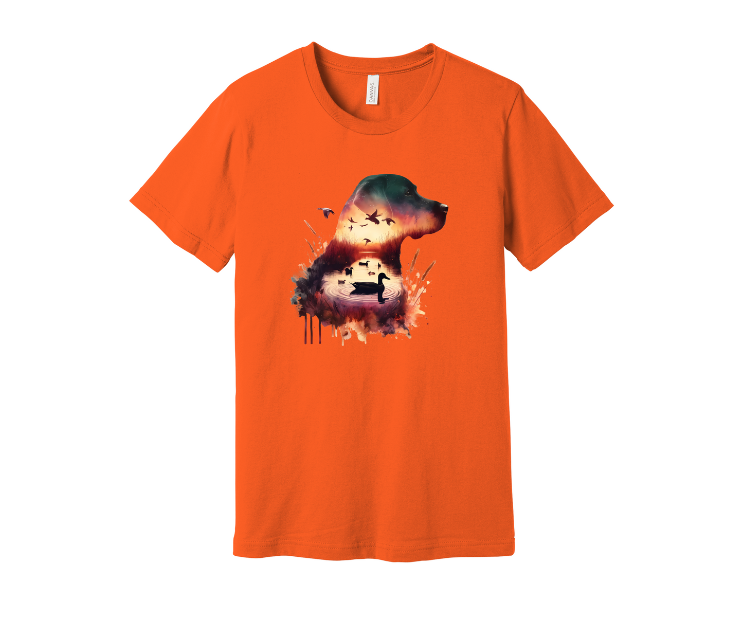 Hunting Dog with Ducks Sunset Shirt