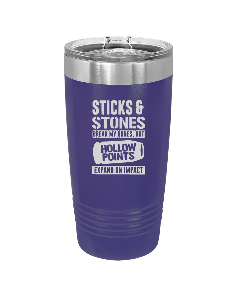 Sticks and Stones - Hallow Points Tumbler