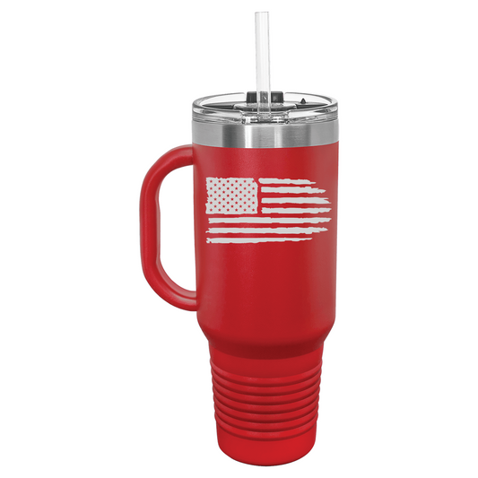 Tattered American Flag 40oz Tumbler