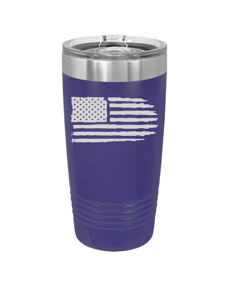 Tattered American Flag 20oz Tumbler