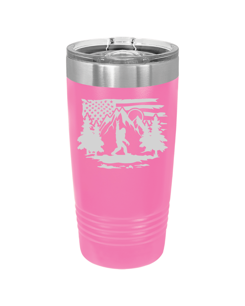 Big Foot Rock On American Flag 20oz Tumbler