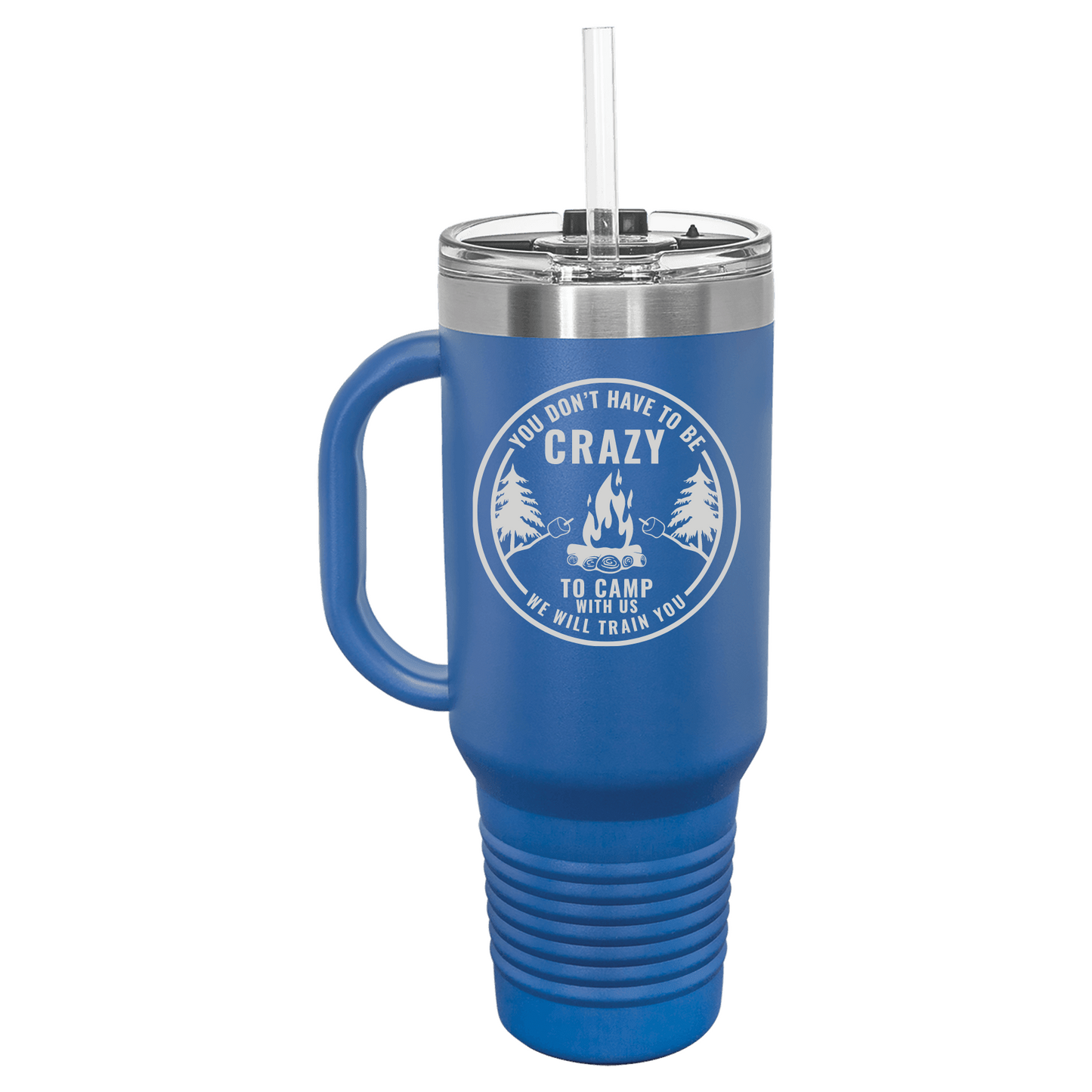 Crazy Camping Friends 40oz Travel Mug