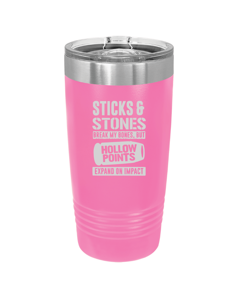 Sticks and Stones - Hallow Points Tumbler