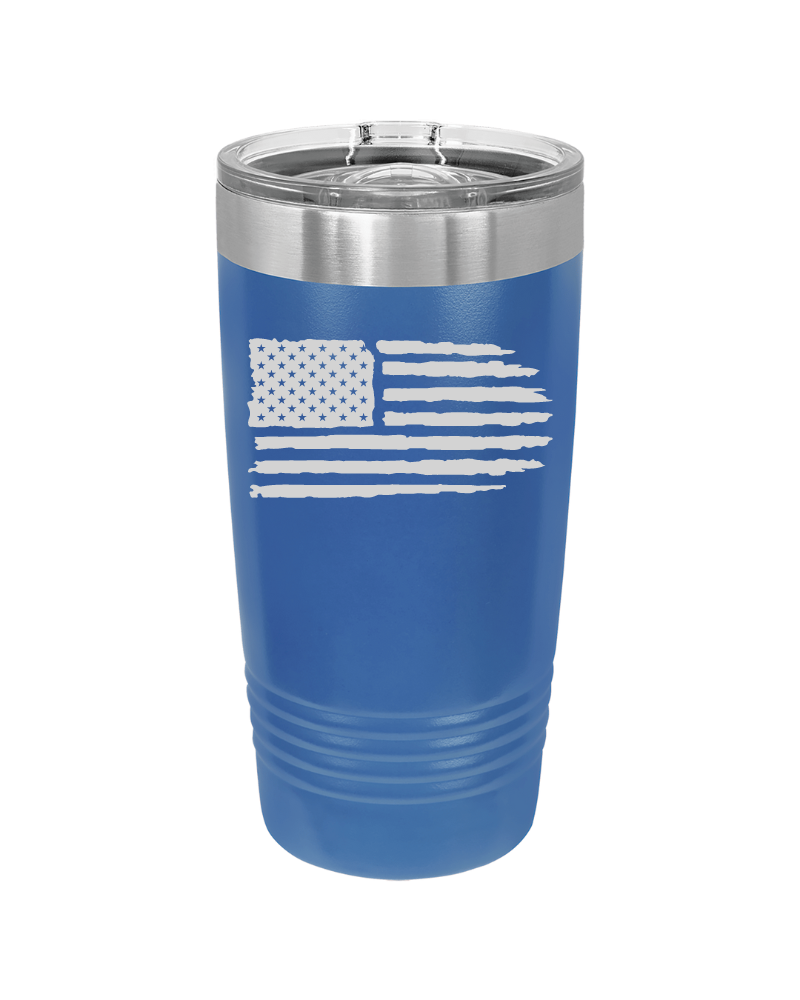 Tattered American Flag 20oz Tumbler