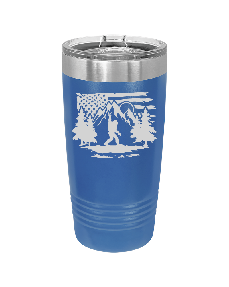 Big Foot Rock On American Flag 20oz Tumbler