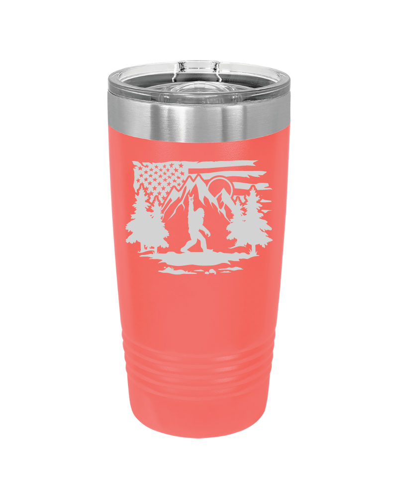 Big Foot Rock On American Flag 20oz Tumbler