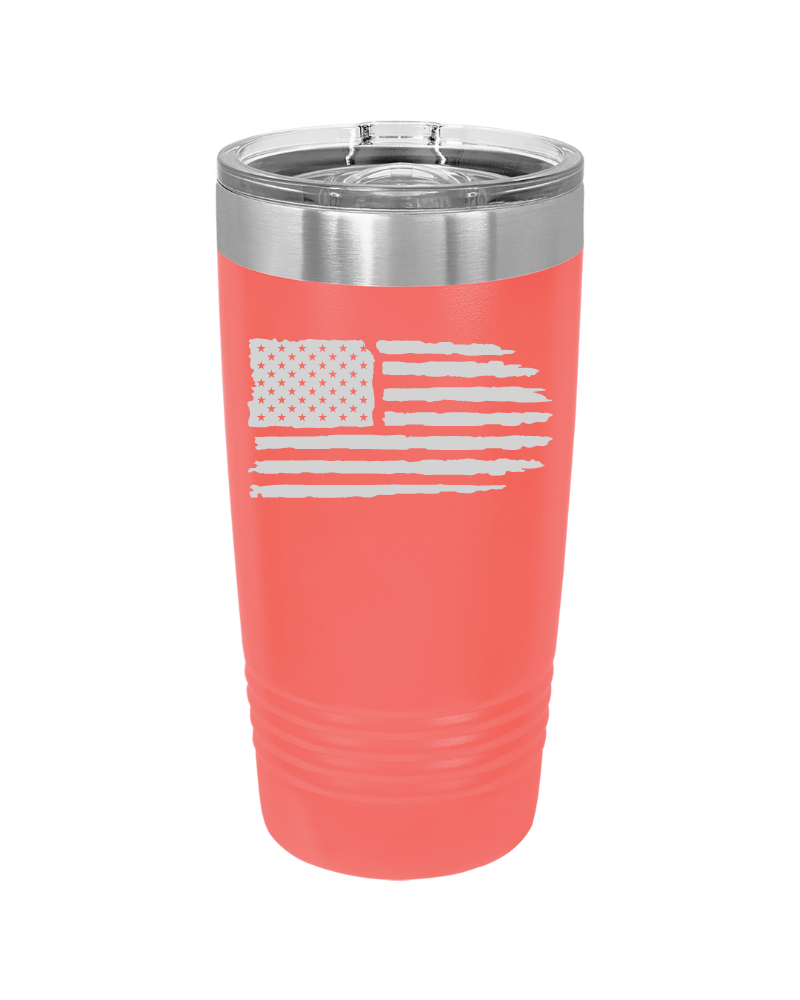 Tattered American Flag 20oz Tumbler