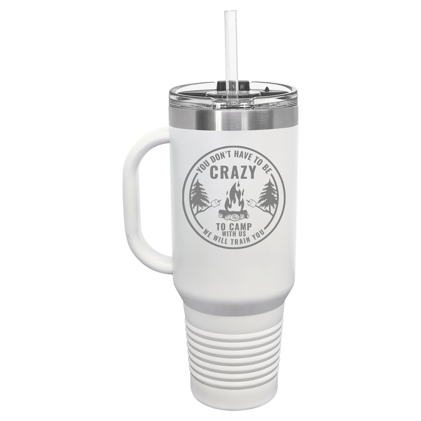 Crazy Camping Friends 40oz Travel Mug