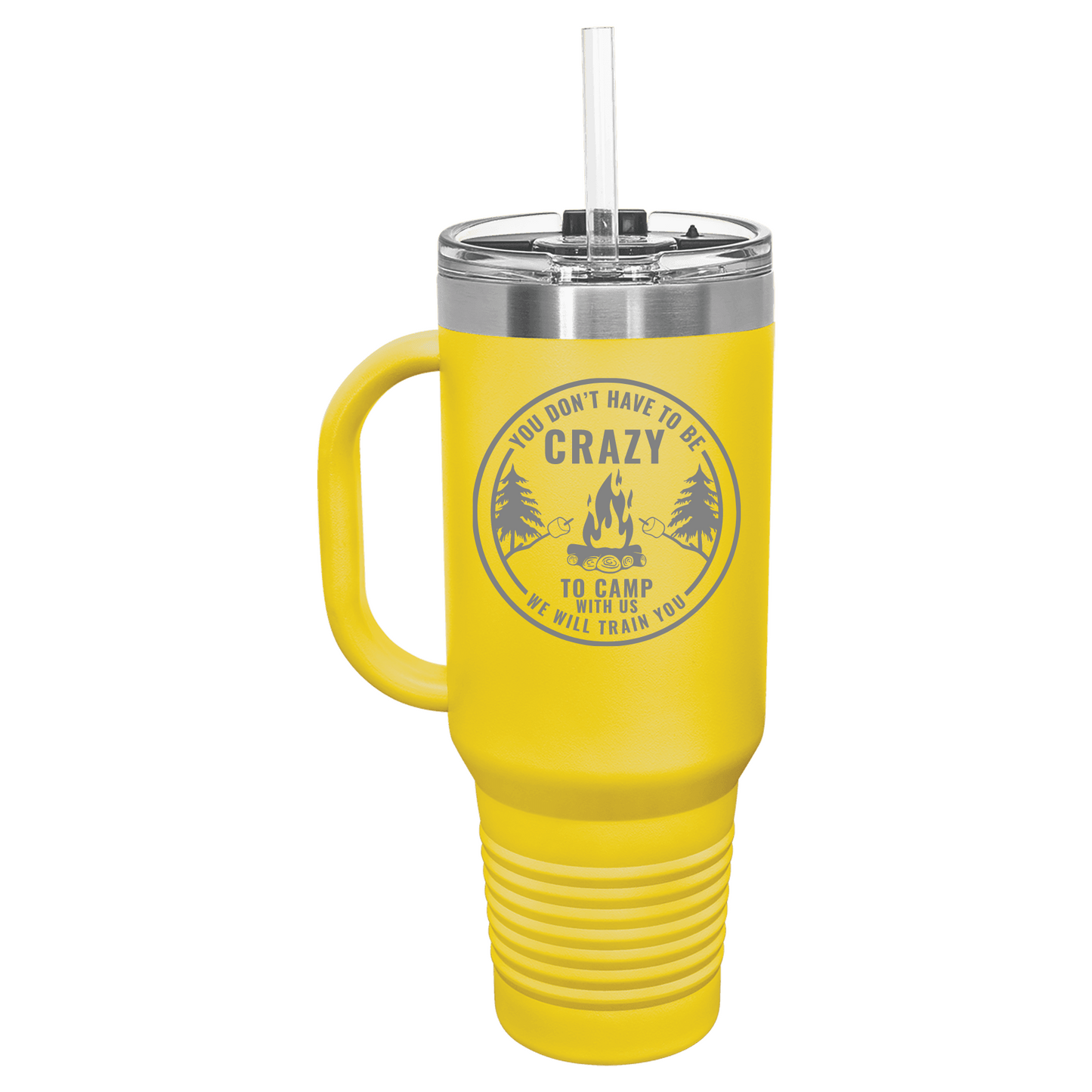 Crazy Camping Friends 40oz Travel Mug