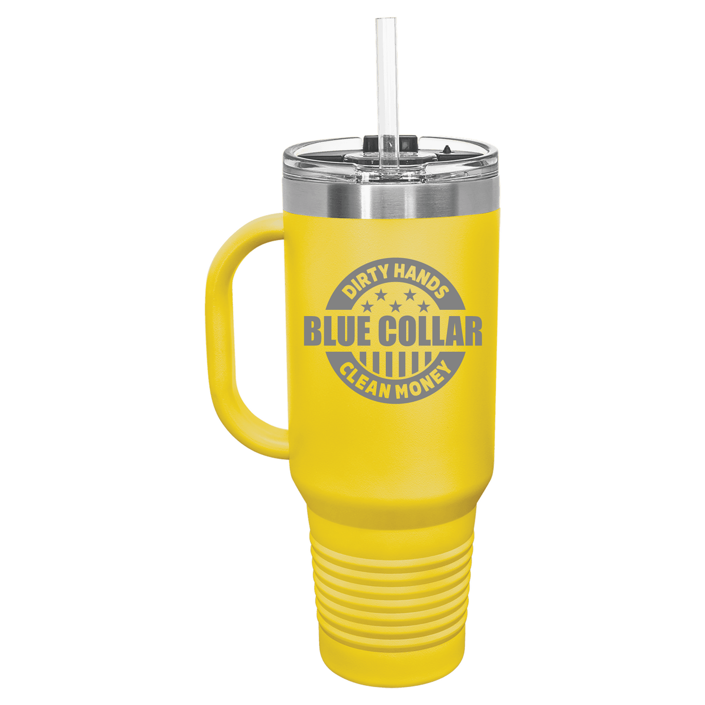 Dirty Hands Clean Money Blue Collar 40oz Travel Mug