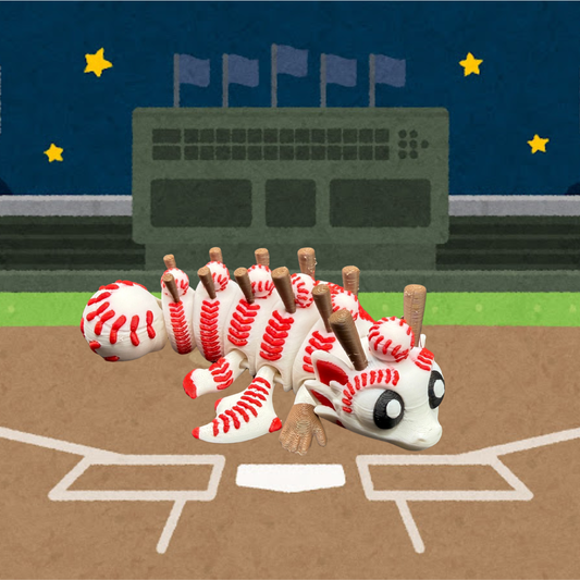 Baseball Flexi 3D Printed Dragon