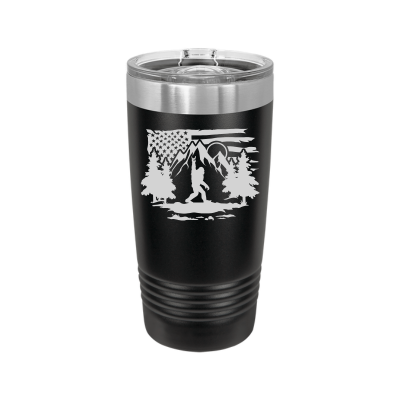 Big Foot Rock On American Flag 20oz Tumbler