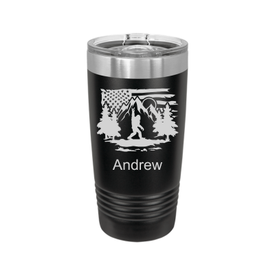 Big Foot Rock On American Flag 20oz Tumbler