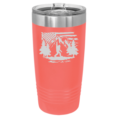 Big Foot Rock On American Flag 20oz Tumbler